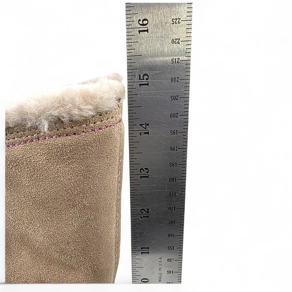 Hi-Tec Women Tall Tan Suede Leather Winter Boots Faux Fur Trim Thinsulate SIze 7 - Picture 14 of 15